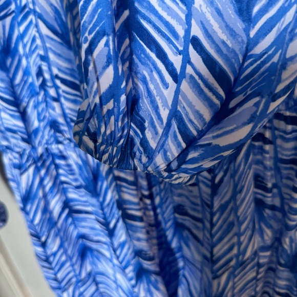 Lilly Pulitzer Colby Romper Lapis Blue Costa Verde Size L - Picture 9 of 11